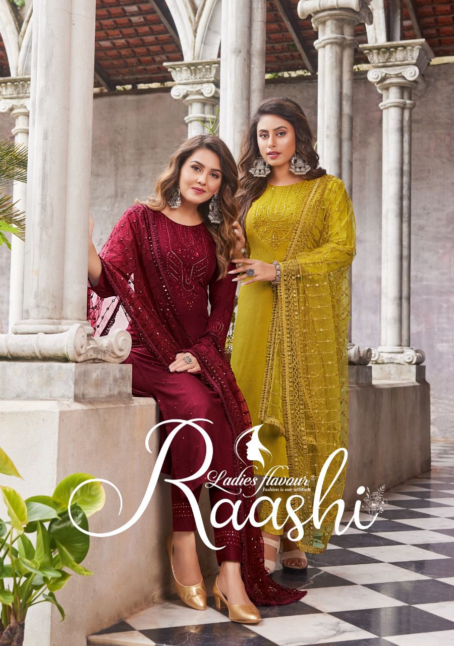 Ladies Flavour Raashi Festive Wear Wholesale Readymade Salwar Suit Catalog